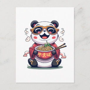 Cartão De Informações Macarrão Panda