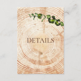Cartão De Informações Madeira Corte verde vegetação Pormenores de Casame