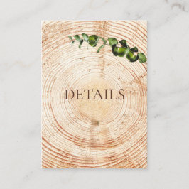 Cartão De Informações Madeira Corte verde vegetação Pormenores de Casame
