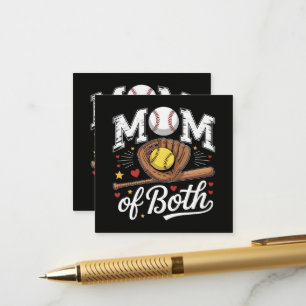 Cartão De Informações Mãe de Ambos Dia de Jogo Beisebol Softbol