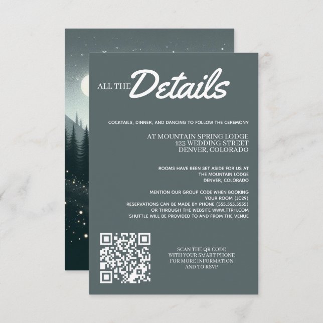 Cartão De Informações Magia de Montanha (Frente/Verso)