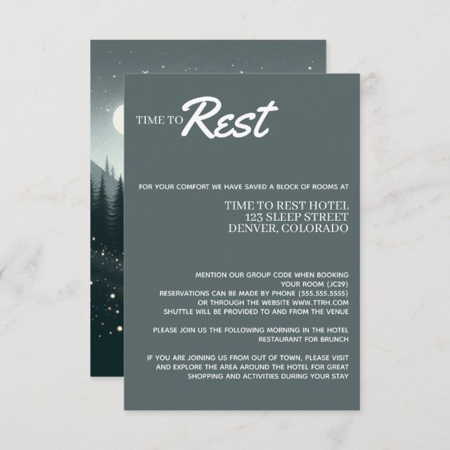 Cartão De Informações Magia de Montanha (Frente/Verso)