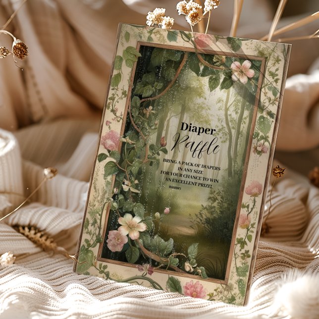 Cartão De Informações Magic Floral Forest Books para Bebê (Criador carregado)