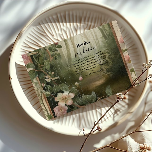 Cartão De Informações Magic Floral Forest Books para Bebê (Criador carregado)