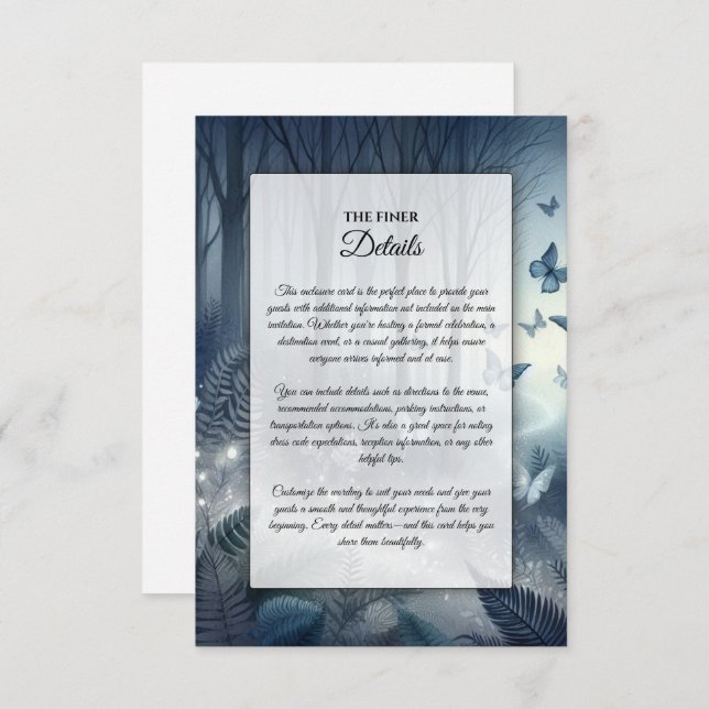 Cartão De Informações Mágica Lua e Meia-Noite (Frente/Verso)