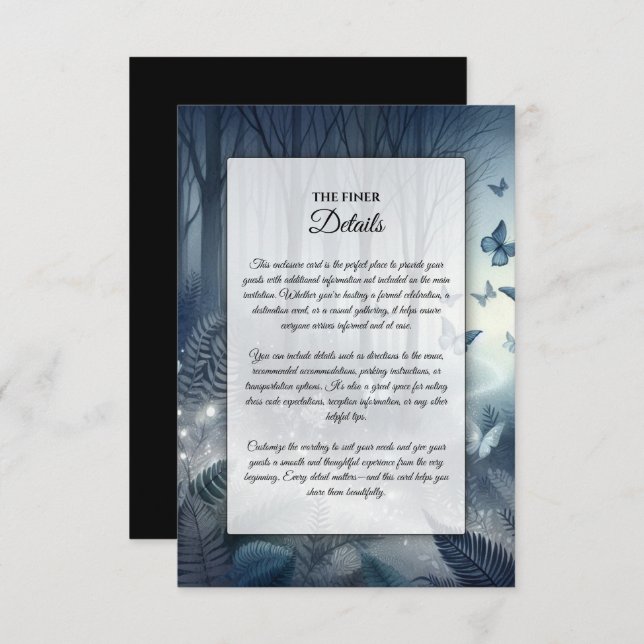 Cartão De Informações Mágica Lua e Meia-Noite (Frente/Verso)