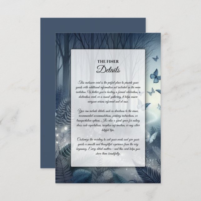 Cartão De Informações Mágica Lua e Meia-Noite (Frente/Verso)