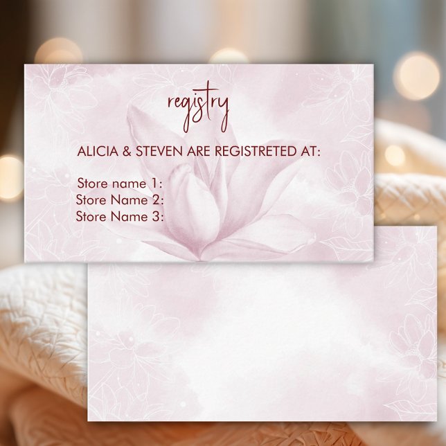 Cartão De Informações Magnólia Flor Etérea, Registro (Criador carregado)