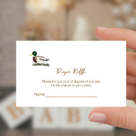Cartão De Informações Mallard Duck Baby Shower Diaper Raffle Ticket 