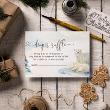 Mamãe e Bebê Polar Bear Bear Fralda Raffle