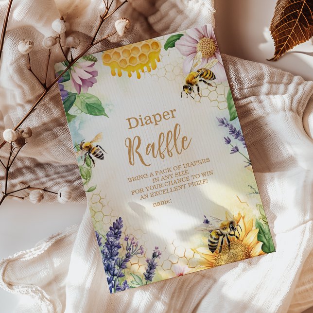 Cartão De Informações Mamãe para Bee Wildflower Honeybee Mãe Diapper Raf (Criador carregado)