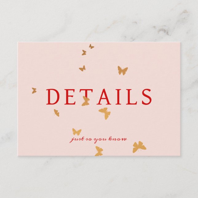 Cartão De Informações MANTEIGA DE ouro (Frente)