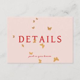 Cartão De Informações MANTEIGA DE ouro