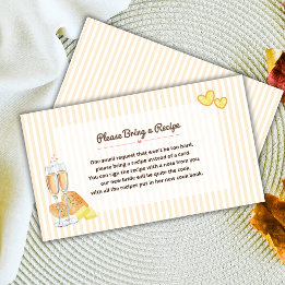 Cartão De Informações Manteiga Juntas, Traga uma receita