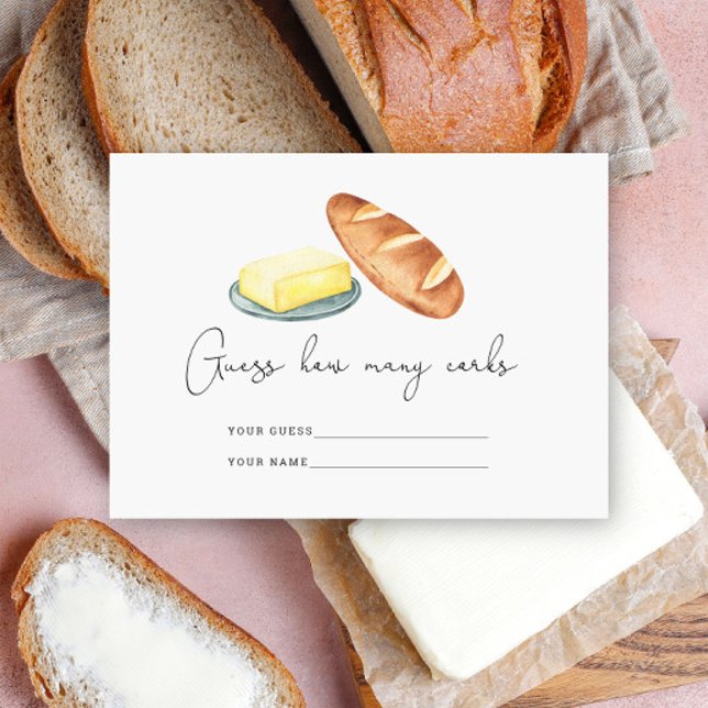 Cartão De Informações Manteiga junto, adivinha quantos jogos de noiva (Criador carregado)