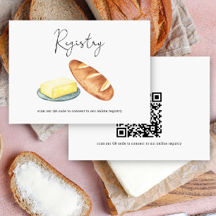 Cartão De Informações Manteiga Juntos Casamento - código QR para lista d