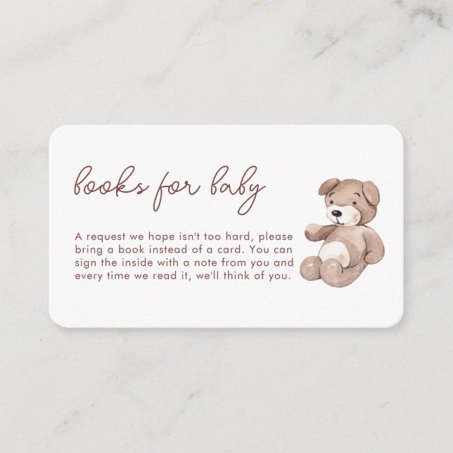 Cartão De Informações Manuais de Aquarela para o Chá de fraldas (Frente)