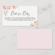 Manuais de Aquarela Rosa Floral para Chá de fralda