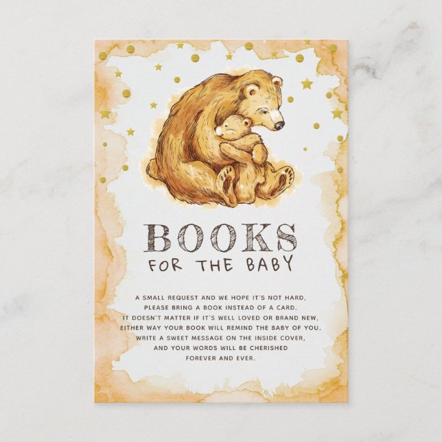 Cartão De Informações Manuais De Bebê De Aquarela Para Bebê (Frente)