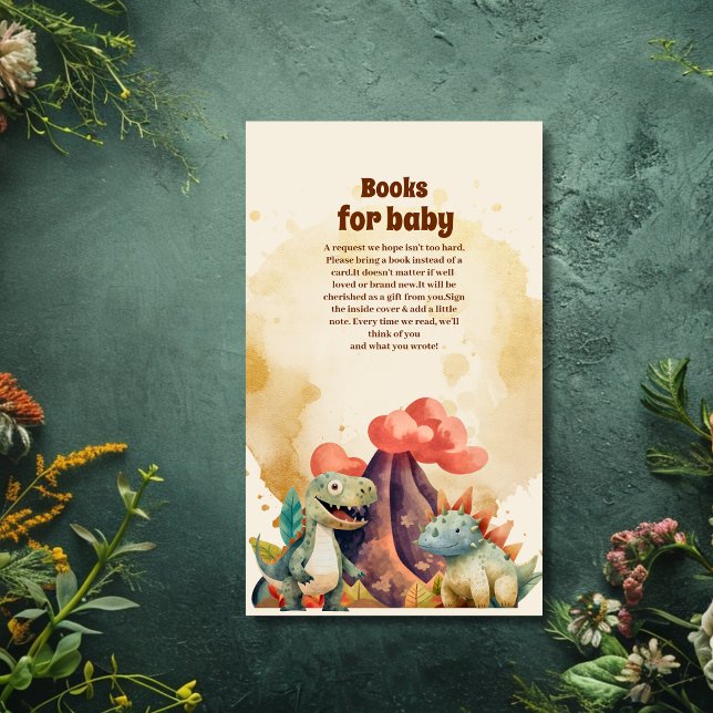 Cartão De Informações Manuais de Dinossauro Cinto-d'Água para Bebê (Criador carregado)