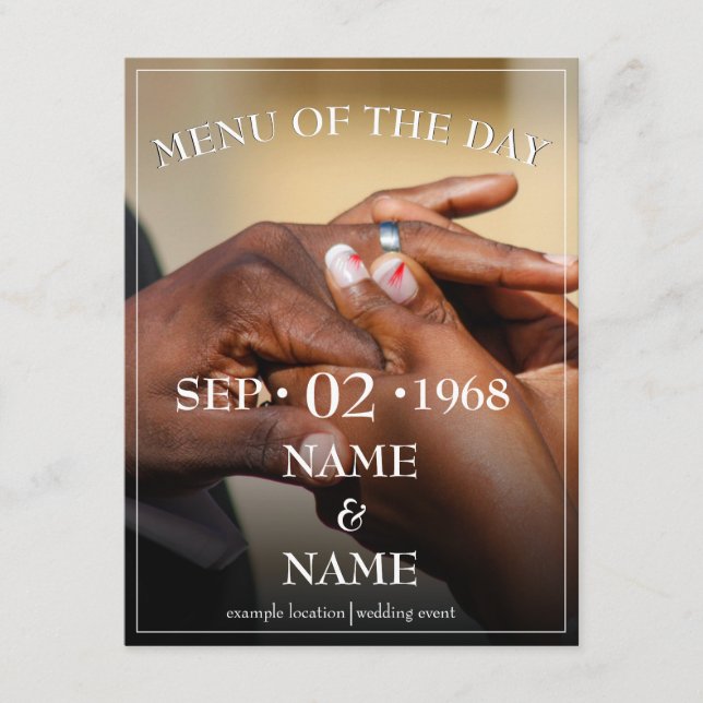 Cartão De Informações Mãos de um fabuloso casal de casamento Ring (Frente)