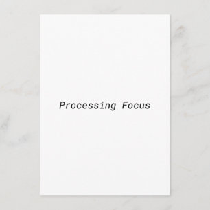 Cartão De Informações Máquina de Escrever Minimalista Processing Focus