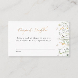 Cartão De Informações Maravilhas Fralda Raffle