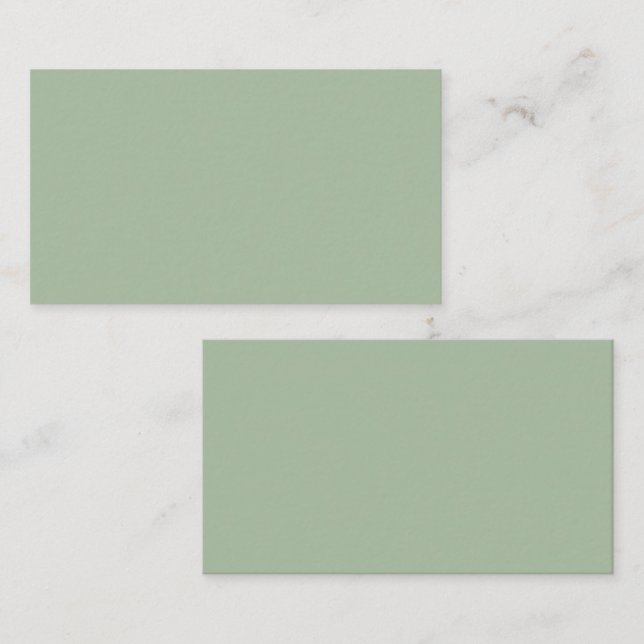 Cartão De Informações Marca Personalizada Sage Green (Frente/Verso)