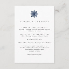 CARTÃO DE INFORMAÇÕES MARINHO AZUL SNOWFLAKE WEDULGE DE EVENTOS