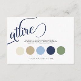 Cartão De Informações Marinho Elegante, Roupa De Casamento De Tulpa Azul