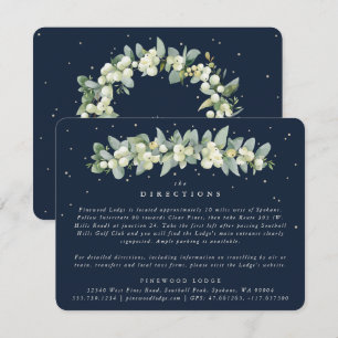 Cartão De Informações Marinho escuro Snowberry+Eucalyptus Garland Direct