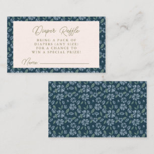 Cartão De Informações Marinho Frost Bloom Fralda Floral Raffle