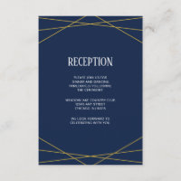 Marinho Geométrico Dourado Azul | Casamento Monogr