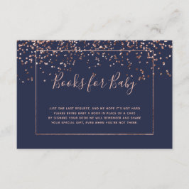 Cartão De Informações marinho rosa azul traz um chá de fraldas de livro