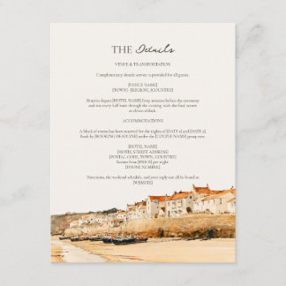 Cartão De Informações Maritime Cornwall Harbour Wedding Details Boats 