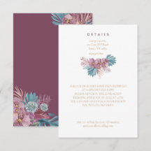 Marsala | Folhas Tropicais Floral Casamento Enclos