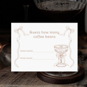 Cartão De Informações Martini Espresso Quantas sementes de café Jogo de