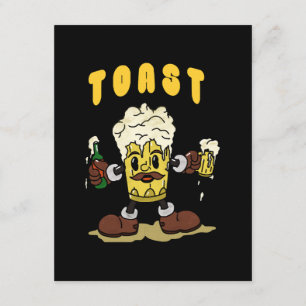 Cartão De Informações Mascote da Torrada de Cerveja