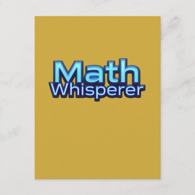 Cartão De Informações Math Whispere (Frente)