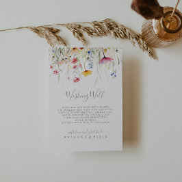 Cartão De Informações Meadow Colorful Wildflower Weding Wishing Bem Dese