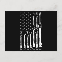 Mecânico do carro de bandeira Patriótica Americano