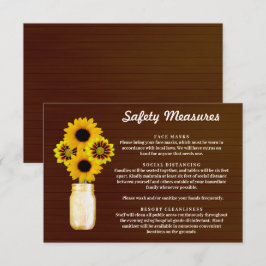 Cartão De Informações Medida de Segurança para Jarra de Pedra com Floral