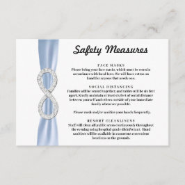 Cartão De Informações Medidas de Segurança Blue Ribbon Diamond Infinity