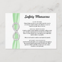 Medidas de Segurança Diamante Fita Verde Infinito