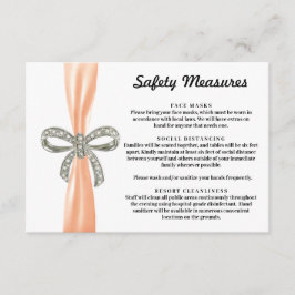 Cartão De Informações Medidas de Segurança do Arco de Diamante com Fita 