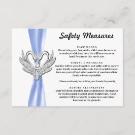 Cartão De Informações Medidas de Segurança dos Cisnes Prateados da Fita 