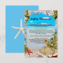 Medidas de Segurança Floral em Praia Tropical