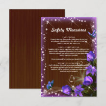 Medidas de Segurança Floral Roxo Madeira Escura Rú