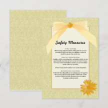 Medidas De Segurança Para Casamento Floral Amarelo