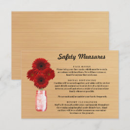 Cartão De Informações Medidas de Segurança para Jarra de Pedra com Flore
